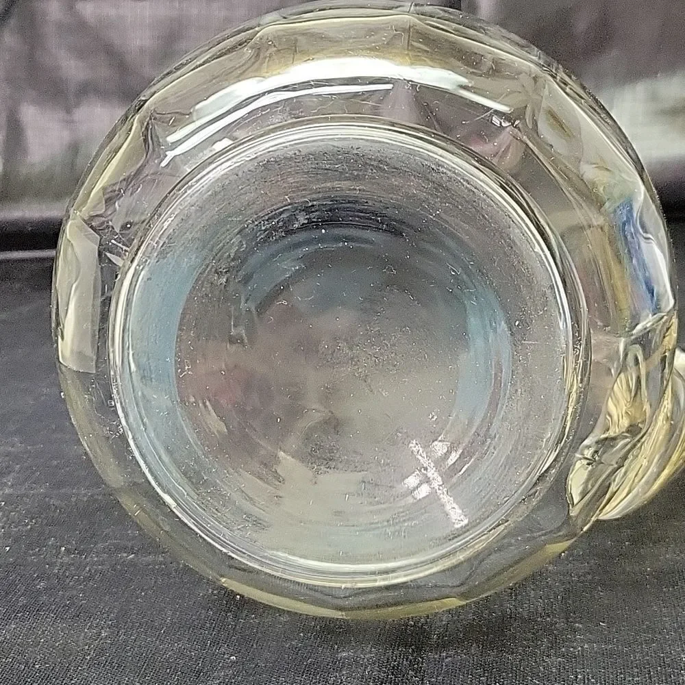 ‎Mid century etched crystal pitcher.